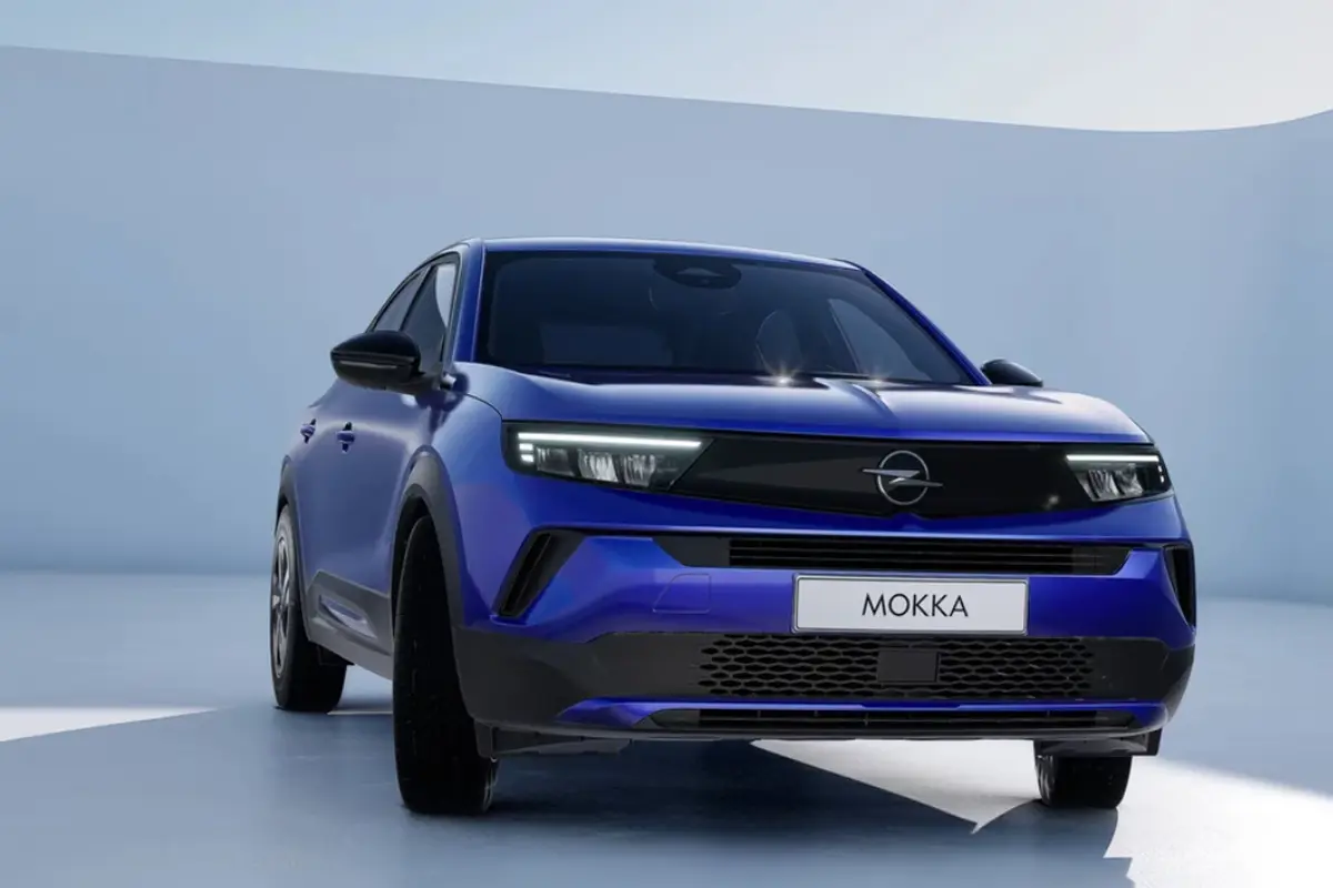 blauer Mokka von vorne